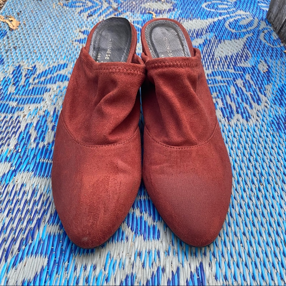 Chinese Laundry Rust Red Mule Block Heel 🌿 - Picture 4 of 8